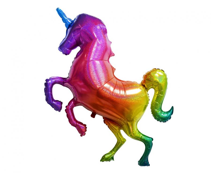 Foil balloon - Rainbow Unicorn, 135 cm