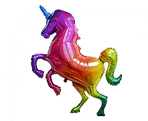 Folienballoon - Regenbogen-Einhorn, 135 cm