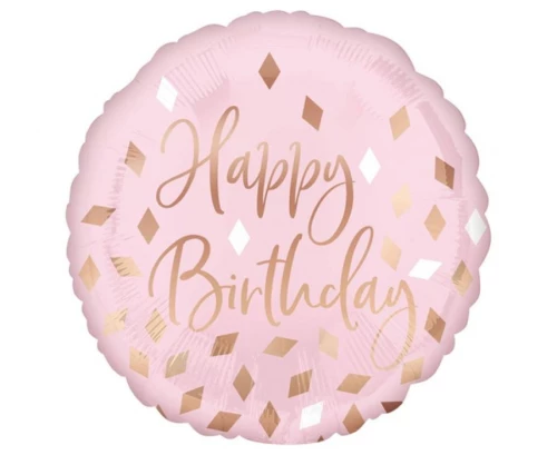 Folienballon - Happy Birthday, pink