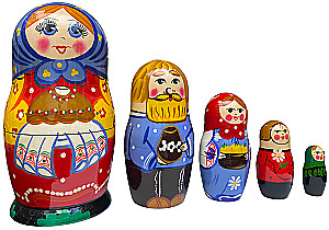 Matrioszka - Wiatkowska gospodyni, 5 elementów, w asortymencie