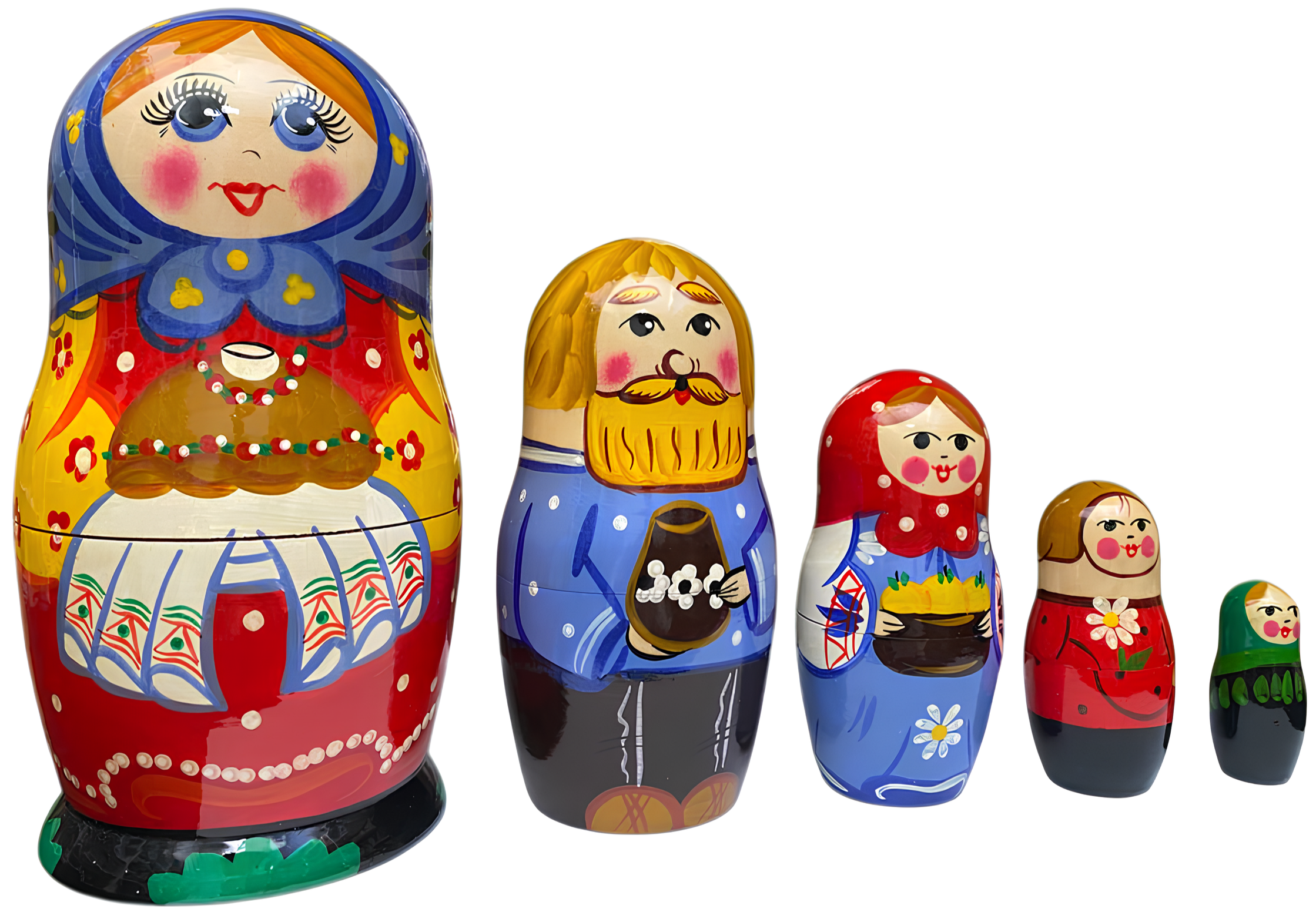 Matroschka - Wjatka Hausfrau, 5-teilig, assorted