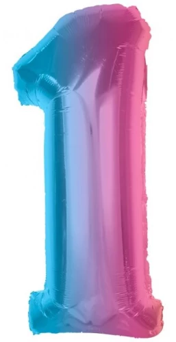 Fooliumballoon-number 1, vikerkaareline, 92 cm