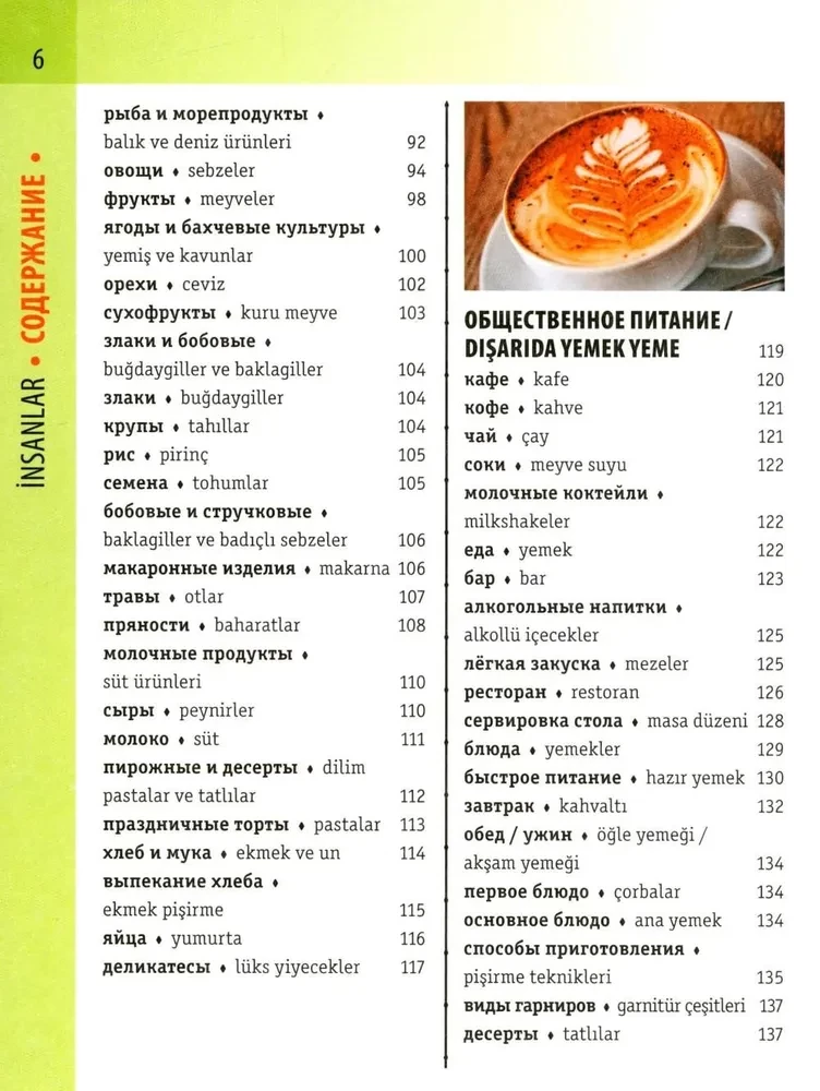 Turku-krievu vizuālais vārdnīca ar transkripciju