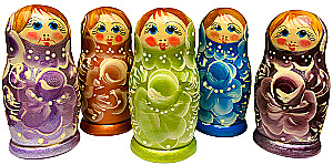 Matrioszka - Bojarynia Wiatska, 5 lalek, w asortymencie