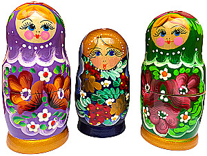 Matrioszka - Bojarynia Wiatska, 5 lalek, w asortymencie