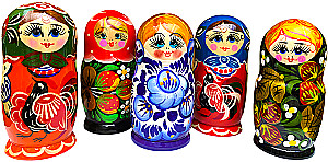 Matrioszka - Bojarynia Wiatska, 5 lalek, w asortymencie