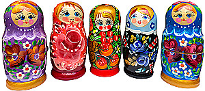 Matrioszka - Bojarynia Wiatska, 5 lalek, w asortymencie
