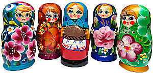 Matrioszka - Bojarynia Wiatska, 5 lalek, w asortymencie
