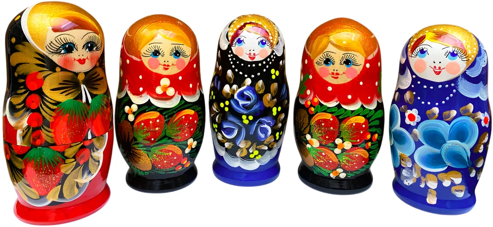 Matrioszka - Bojarynia Wiatska, 5 lalek, w asortymencie