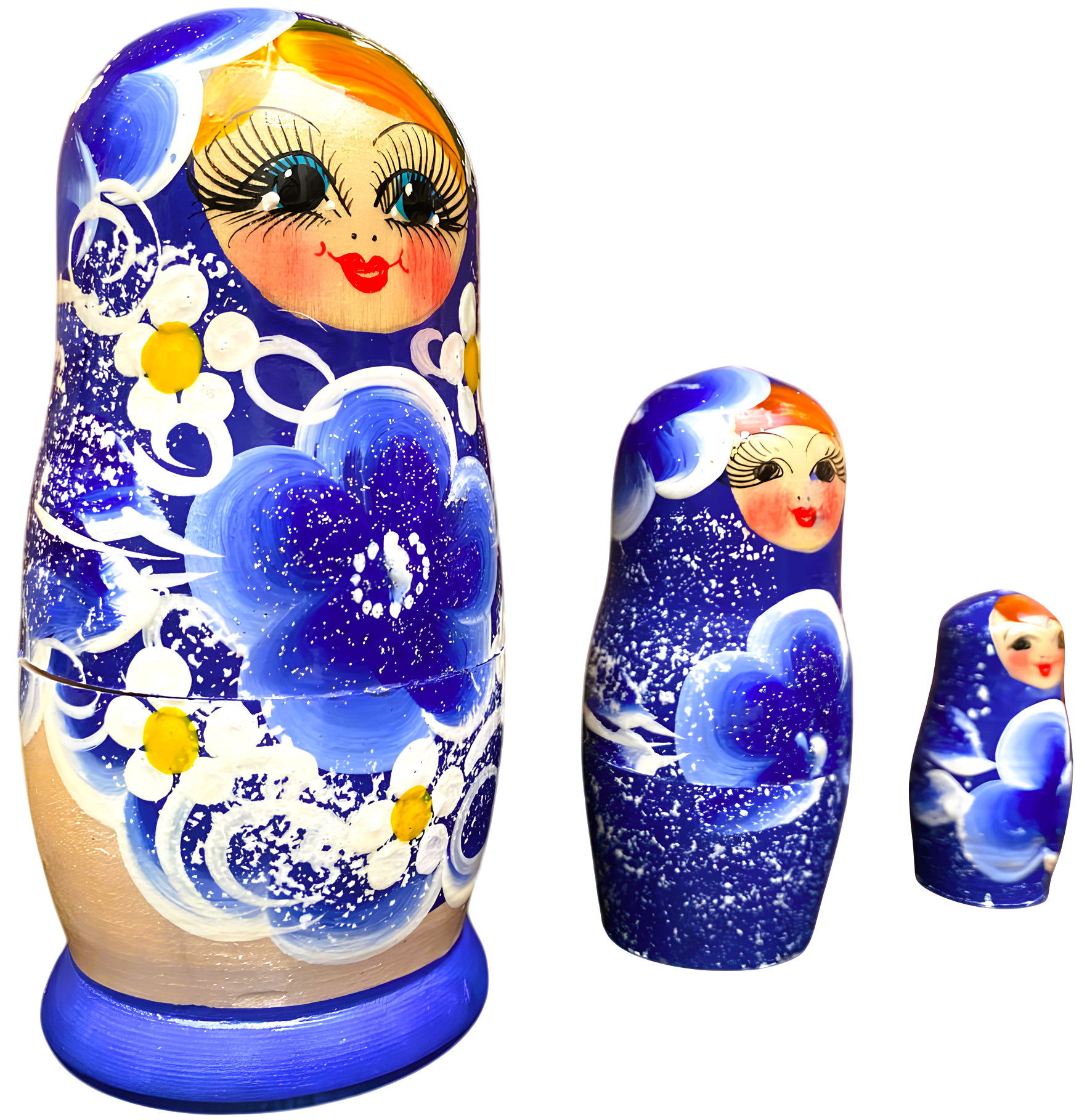 Matroschka - Wjatka Schönheit, 3 Puppen, assortiert