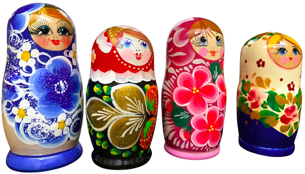 Matrioszka - Wiatka piękność, 3 laleczki, w asortymencie