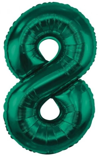 Fooliumkuul-numbers 8, roheline, 85 cm