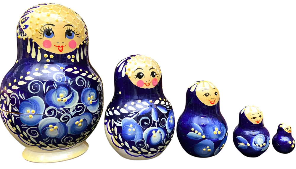Matrioszka - Bojaryna Wiacka. Pękata, 5 lalek, w asortymencie