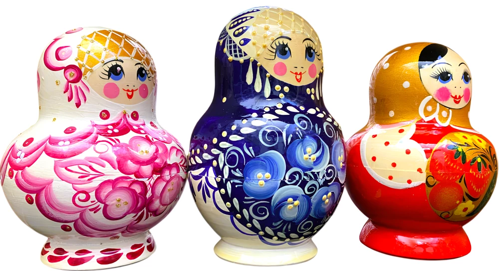 Matrioszka - Bojaryna Wiacka. Pękata, 5 lalek, w asortymencie