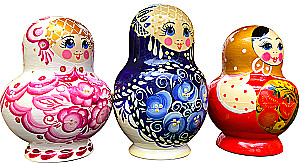 Matrioszka - Bojaryna Wiacka. Pękata, 5 lalek, w asortymencie