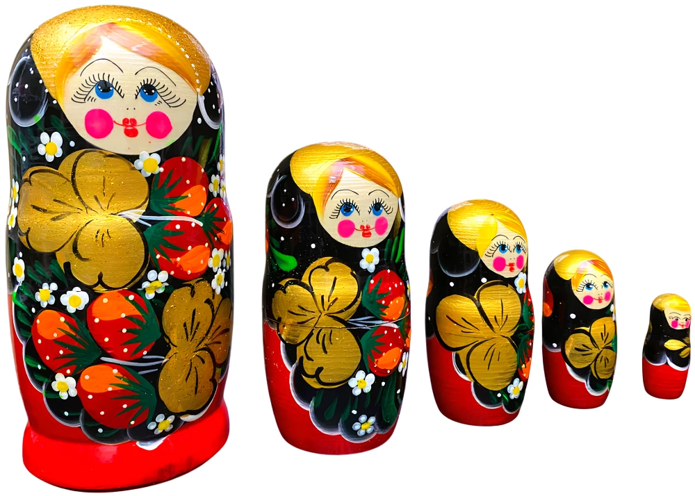 Matrioszka - Wiatka Bajkowa, 5 lalek, w asortymencie