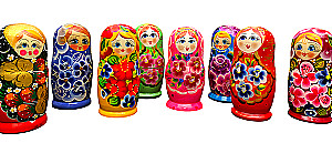 Matrioszka - Wiatka Bajkowa, 5 lalek, w asortymencie