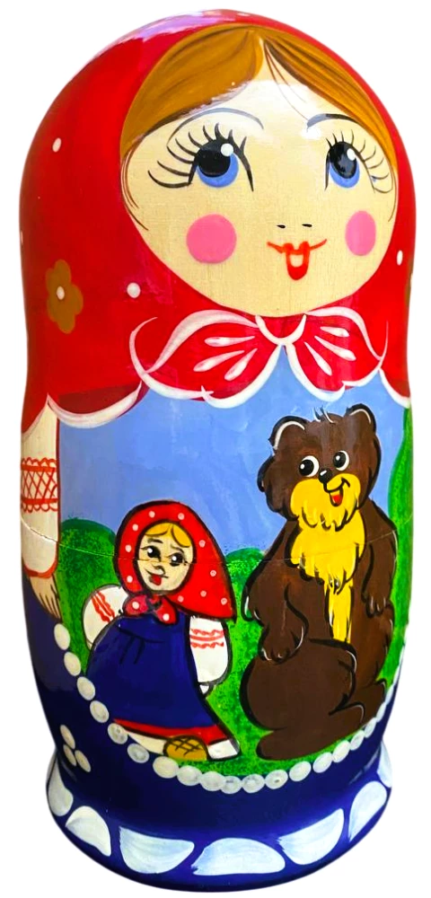 Matrioszka - Bojarynia Wiatka. Masza i Niedźwiedź, 5 elementów