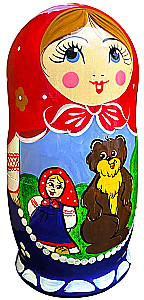 Matrioszka - Bojarynia Wiatka. Masza i Niedźwiedź, 5 elementów