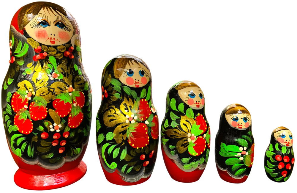 Matrioszka - Wiatka Rumiana, 5 elementów, w asortymencie