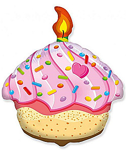 Folienballon Muffinka, 24", bunt