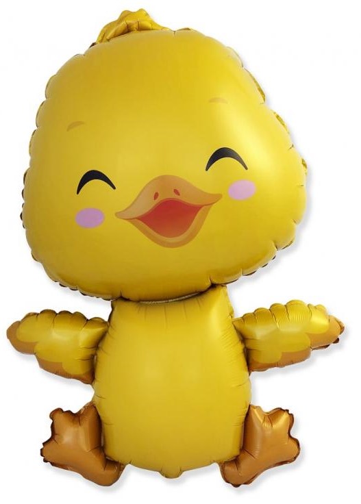 Foil Balloon - Duck, 24", yellow