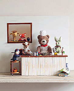 Jointed Toys on Needles. Soft, Fluffy, Mobile