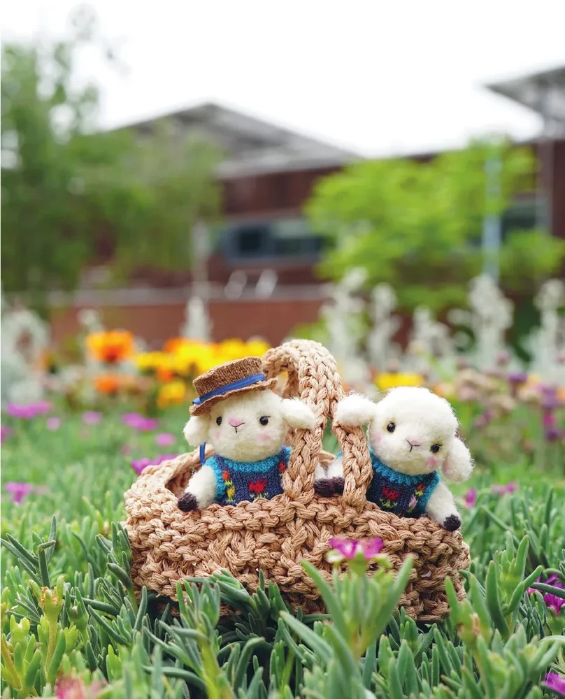 Jointed Toys on Needles. Soft, Fluffy, Mobile