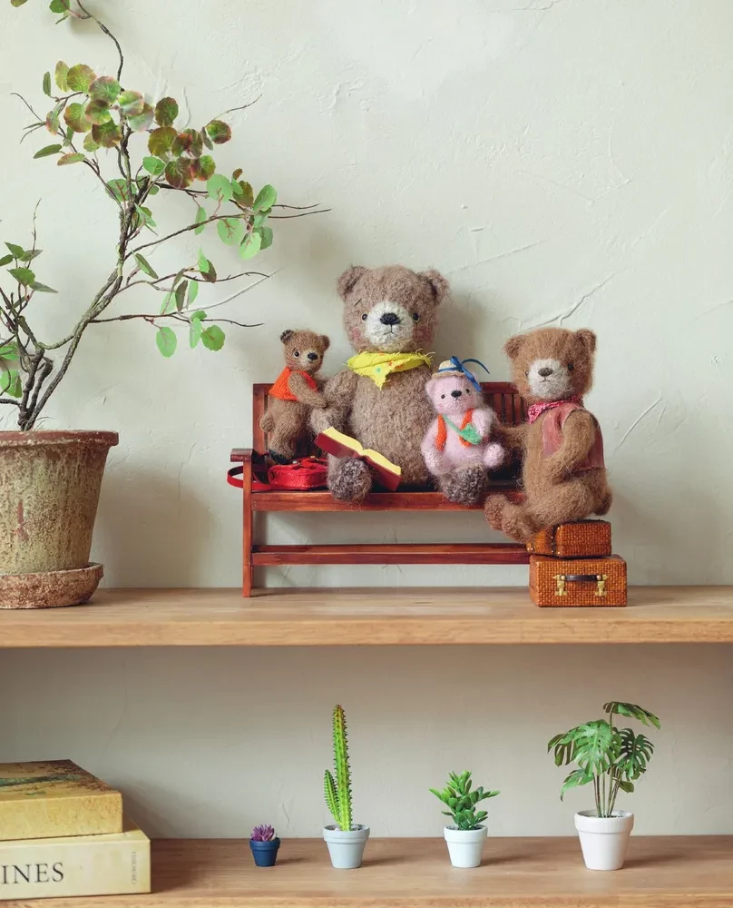 Jointed Toys on Needles. Soft, Fluffy, Mobile