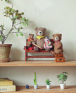 Jointed Toys on Needles. Soft, Fluffy, Mobile