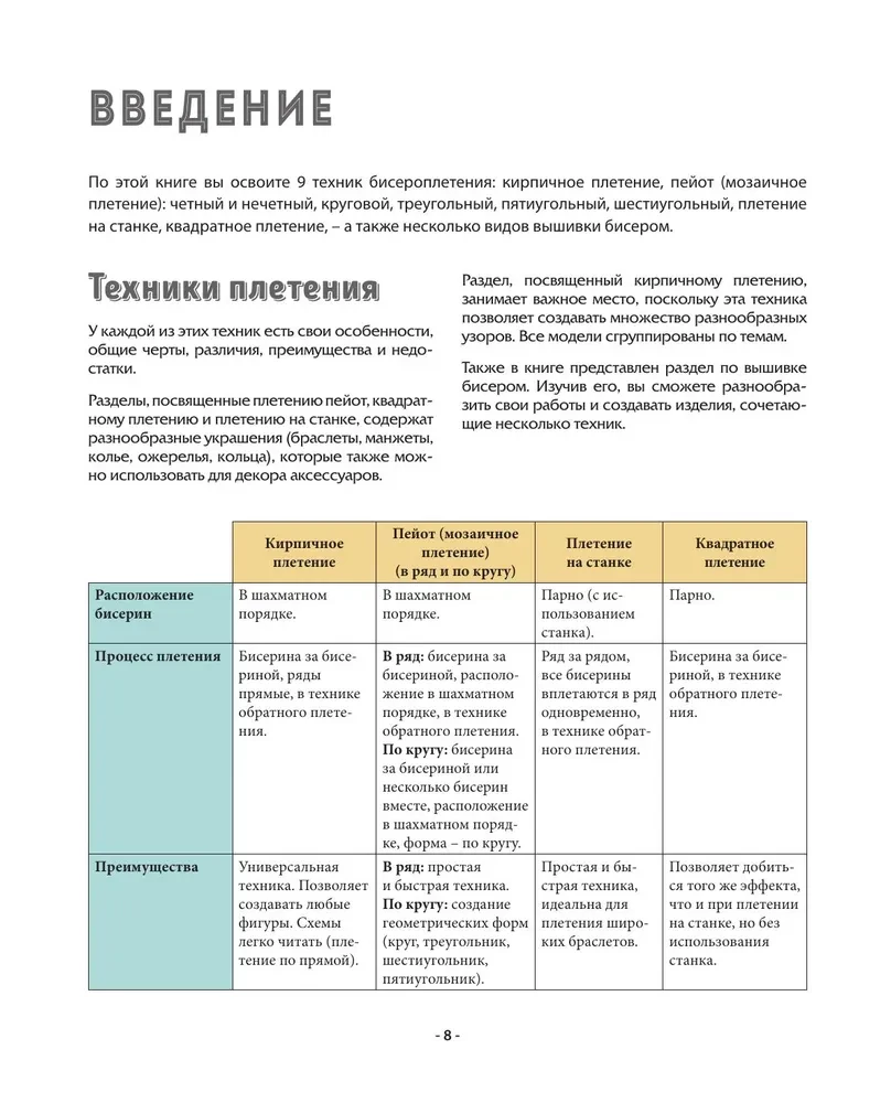 BEADING step by step. 9 basic techniques, 100 ready-made patterns. A complete step-by-step guide to working with beads