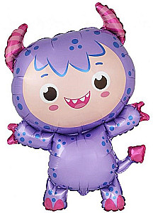 Folienballon - Kleines Monster, lilafarben
