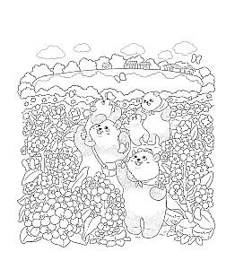 Времена года с семьей панд. Раскраски-антистресс, которые подарят теплые чувства