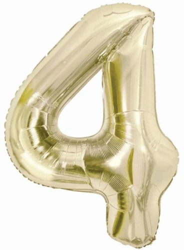 Fooliumballoon number 4, šampanja, 85 cm