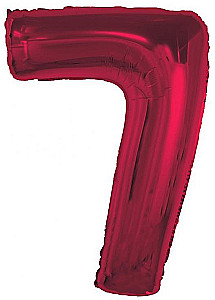 Фольгированный шар-цифра 7, красный, 92 см