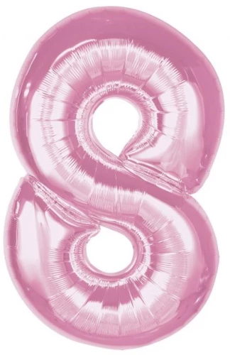 Fooliumpall number 8, roosa, 92 cm