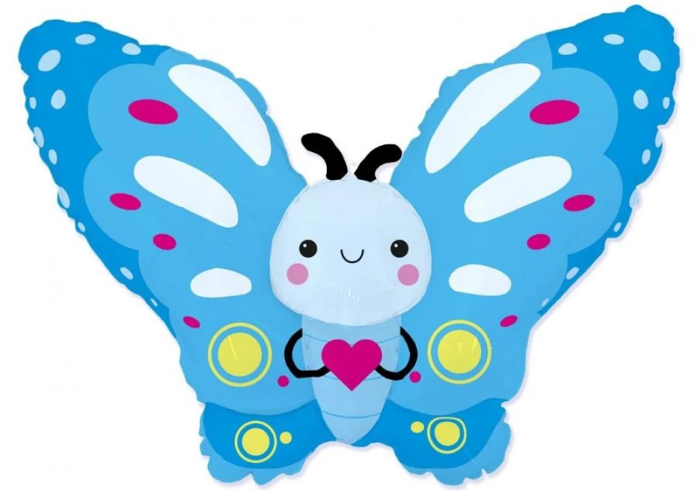 Folienballon - Schmetterling, blau
