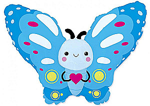 Folienballon - Schmetterling, blau