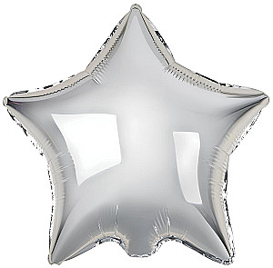 Фольгированный шар - Звезда, серебристый