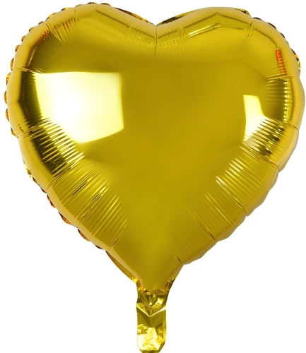 Folienballon - Herz, goldfarben