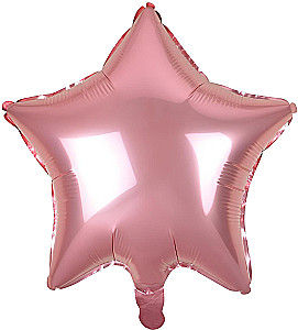 Folienballon - Stern, hellrosa