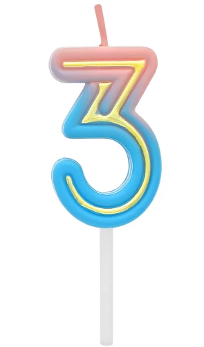 Kuchenkerze - 3, Neon