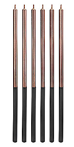 Kuchenkerzen-Set - Platinum, Roségold, 6 Stück
