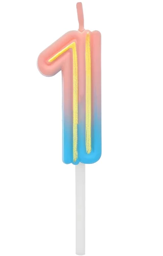 Kerze für die Torte - 1, Neon