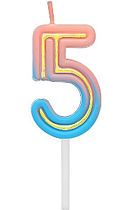 Kuchenkerze - 5, Neon