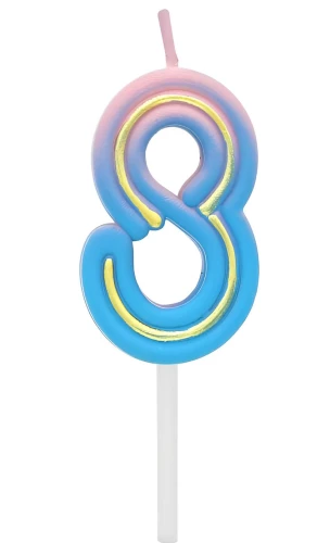 Kerze für den Kuchen - 8, Neon