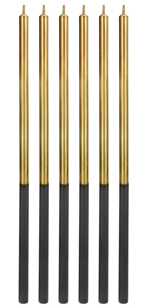 Kuchkerzen-Set - Platinum, goldfarben, 6 Stück