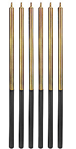 Kuchkerzen-Set - Platinum, goldfarben, 6 Stück