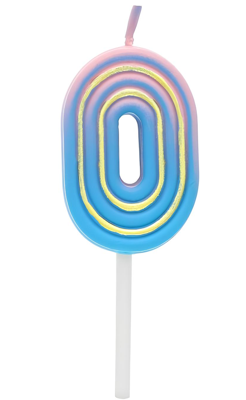 Świeczka na tort - 0, neon