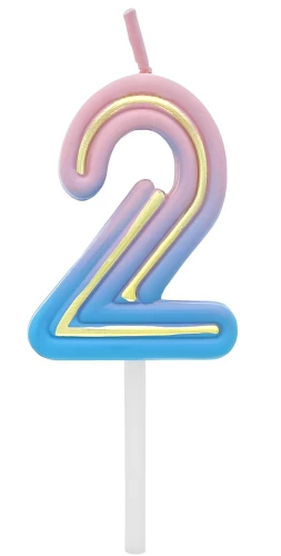 Kerze für die Torte - 2, Neon